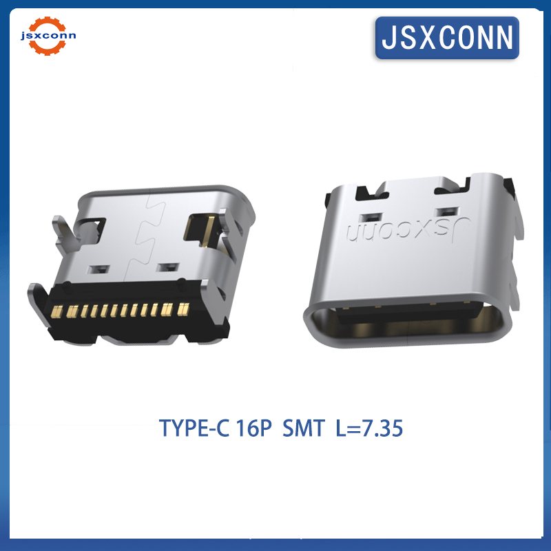 USB Type C 16Pin L=7.35 On sla