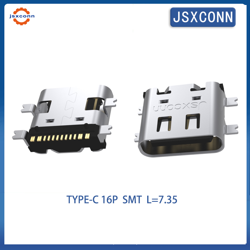 USB Type C 16Pin L=7.35 On sla